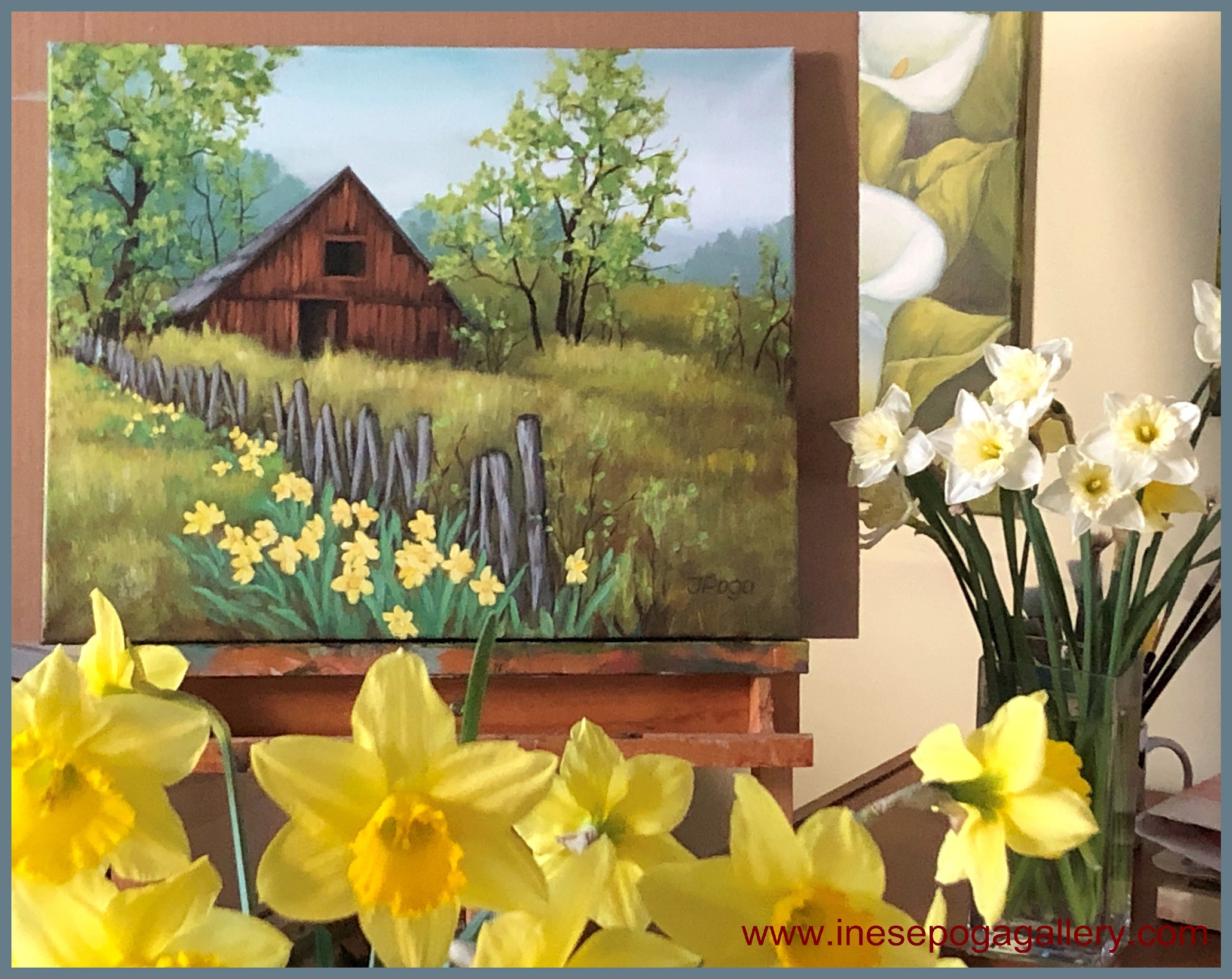 Spring paintings in acrylic INESE S ART STUDIO